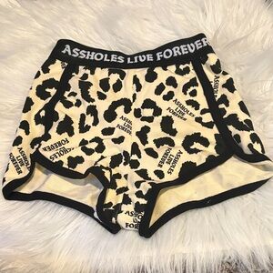 ALF Assholes Live Forever Leopard Booty Shorts